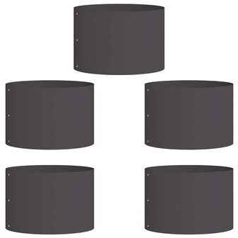 Plantenring 5 pcs Zwart 30 x 30 x 20 cm Koudgewalst staal 2