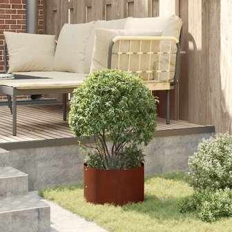 Plantenring 5 pcs Bruin 30 x 30 x 20 cm Cortenstaal 4