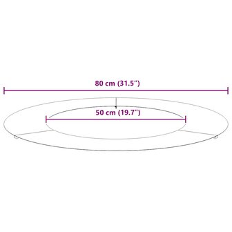 Boomringen 5 pcs Zilver &Oslash;50 / 80 cm 9