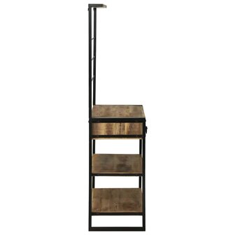 Keukenrek Bruin en zwart 80 x 40 x 160 cm Massief Mango Hout 6
