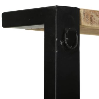 Keukenrek Bruin en zwart 80 x 40 x 160 cm Massief Mango Hout 8