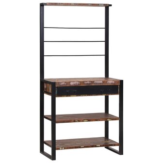 Keukenrek Multikleur en Zwart 80 x 40 x 160 cm 1
