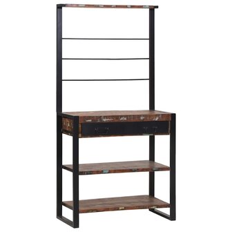 Keukenrek Multikleur en Zwart 80 x 40 x 160 cm 4