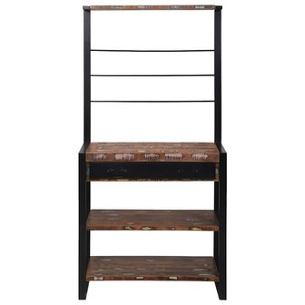 Keukenrek Multikleur en Zwart 80 x 40 x 160 cm 5