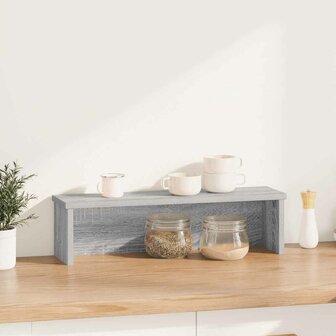 Keukenrek stapelbaar 50x15x16cm bewerkt hout grijs sonoma eiken 2