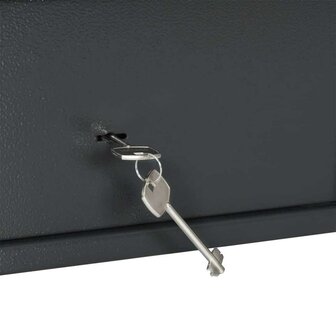 Kluis met slot Donkergrijs 31 x 20 x 20 cm Staal 7