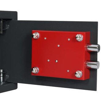 Kluis met slot Donkergrijs 31 x 20 x 20 cm Staal 8