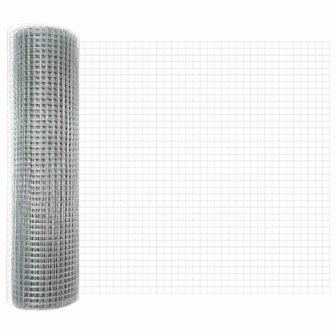Afrasteringspaal Zilver 10 x 0,4 m (25 x 25 mm gaas) Staal 7