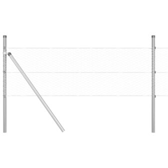 Afrasteringspaal Zilver 10 x 0,5 m (25 mm gaas) Staal 7