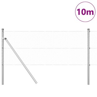 Afrasteringspaal Zilver 10 x 0,6 m (25 mm gaas) Staal 3