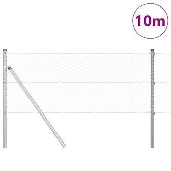 Afrasteringspaal Zilver 10 x 0,6 m (36 mm gaas) Staal 3