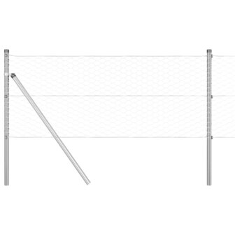 Afrasteringspaal Zilver 10 x 0,6 m (36 mm gaas) Staal 7