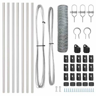 Afrasteringspaal Zilver 10 x 0,8 m (50 mm gaas) Staal 5