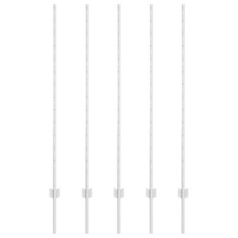 Afrasteringspaal 5 pcs Zilver 140 cm Staal 2