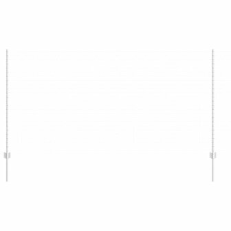Afrasteringspaal 5 pcs Zilver 140 cm Staal 3