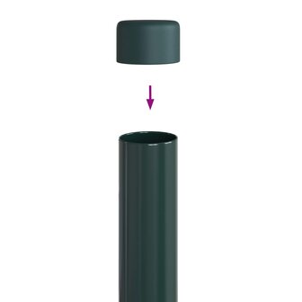 Afrasteringspaal 12 pcs Groen 120 cm Poedergecoat staal 5
