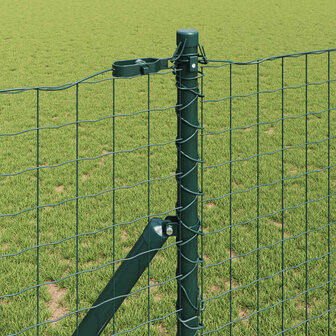 Afrasteringspaal 2 pcs Groen Poedergecoat staal 3