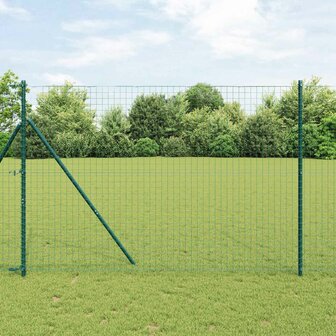 Afrasteringspaal 2 pcs Groen Poedergecoat staal 1