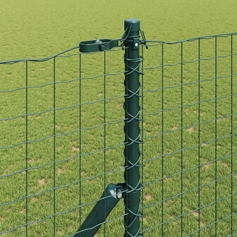 Afrasteringspaal 2 pcs Groen Poedergecoat staal 3