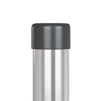 Afrasteringspaal 12 pcs Zilver 50 cm Poedergecoat staal 6