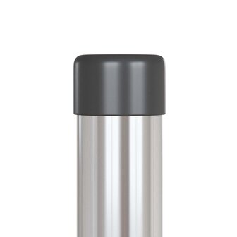 Afrasteringspaal 2 pcs Zilver 110 cm Poedergecoat staal 4