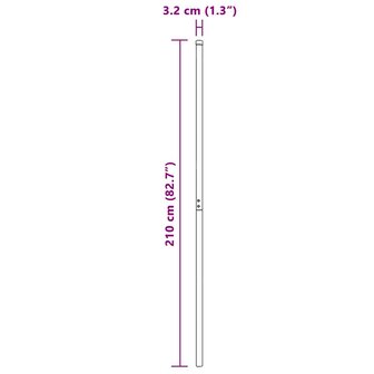 Afrasteringspaal 2 pcs Zilver Poedergecoat staal 8