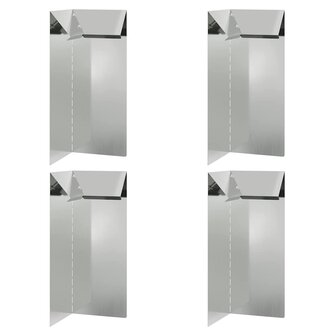 Slakkenhekje 4 pcs Zilver 10 x 10 x 25 cm Gegalvaniseerd staal 2