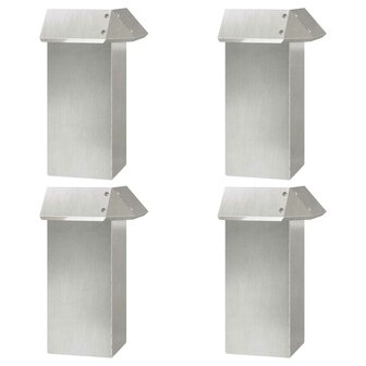 Slakkenhekken 12 pcs Zilver Roestvrij staal 6