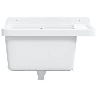 Spoelbak wandgemonteerd 50x35x24 cm hars wit 4