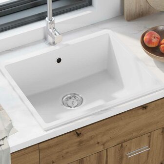 Spoelbak Wit 54 x 44 x 20 cm Graniet 1