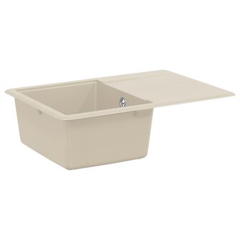 Spoelbak Beige 670 x 460 mm 80% Kwarts en 20% Hars 1