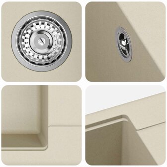 Spoelbak Beige 670 x 460 mm 80% Kwarts en 20% Hars 7