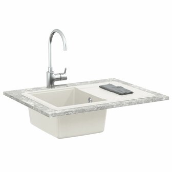 Spoelbak Wit 670 x 460 mm 80% Kwarts en 20% Hars 2