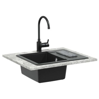 Spoelbak Zwart 560 x 460 mm 80% Kwarts en 20% Hars 2