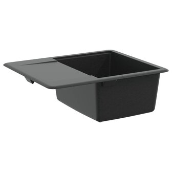 Spoelbak Zwart 560 x 460 mm 80% Kwarts en 20% Hars 5