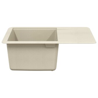 Spoelbak Beige 560 x 460 mm 80% Kwarts en 20% Hars 3