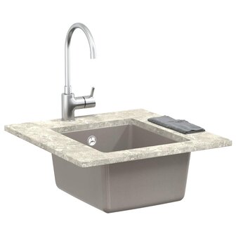 Spoelbak Grijs 370 x 460 mm 80% Kwarts en 20% Hars 2