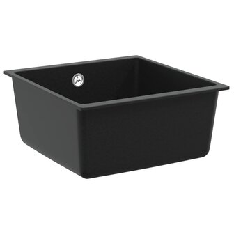 Spoelbak Zwart 430 x 460 mm 80% Kwarts en 20% Hars 1