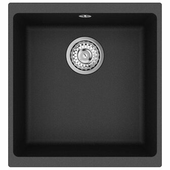 Spoelbak Zwart 430 x 460 mm 80% Kwarts en 20% Hars 6