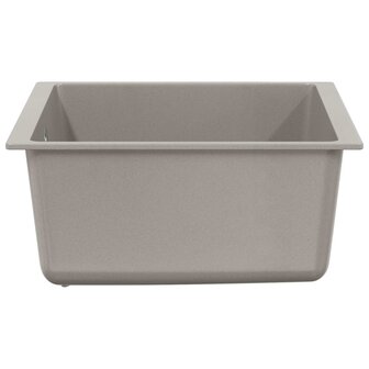Spoelbak Grijs 430 x 460 mm 80% Kwarts en 20% Hars 4