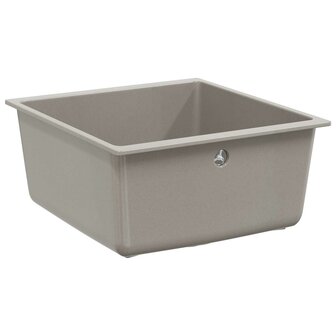 Spoelbak Grijs 430 x 460 mm 80% Kwarts en 20% Hars 5