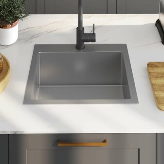 Spoelbak handgemaakt roestvrij staal 3