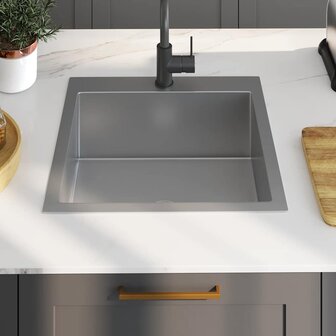 Spoelbak handgemaakt roestvrij staal 3