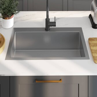 Spoelbak handgemaakt roestvrij staal 3