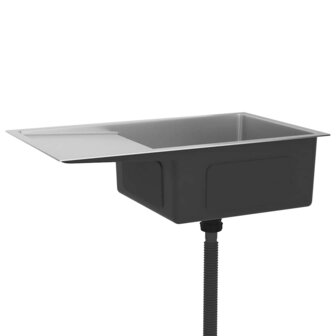 Spoelbak handgemaakt roestvrij staal 4
