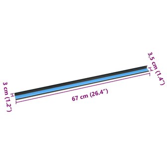 Trapprofielen 10 pcs Bruin 67 x 3.5 x 3 cm Aluminium 8