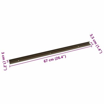 Trapprofielen 30 pcs Bruin 67 x 3.5 x 3 cm Aluminium 8