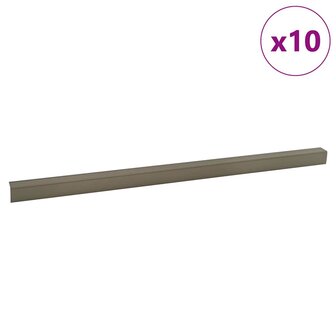 Trapprofielen 10 pcs champagne 67 x 3.5 x 3 cm Aluminium 2
