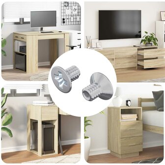 Verzonken schroeven 2 pcs Zilver M4 x 6 mm Staal 1