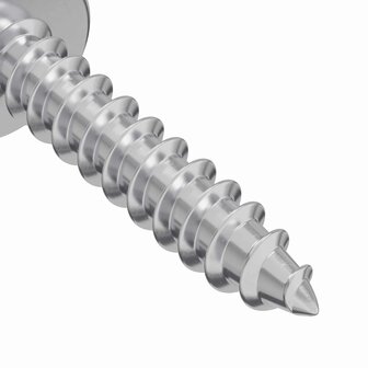 Houtschroeven 2 pcs Zilver M4 x 20 mm Staal 5